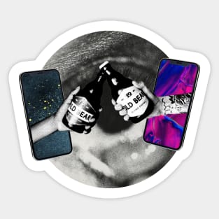 Abstarct Vintage Beer Cellphone Eye design Sticker